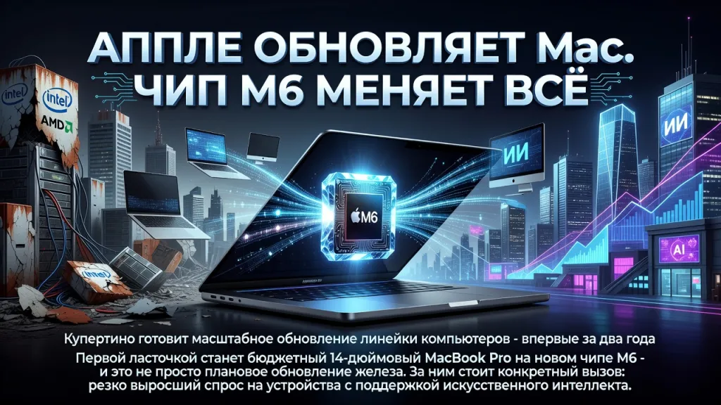 Apple обновляет Mac. Чип M6 меняет всё